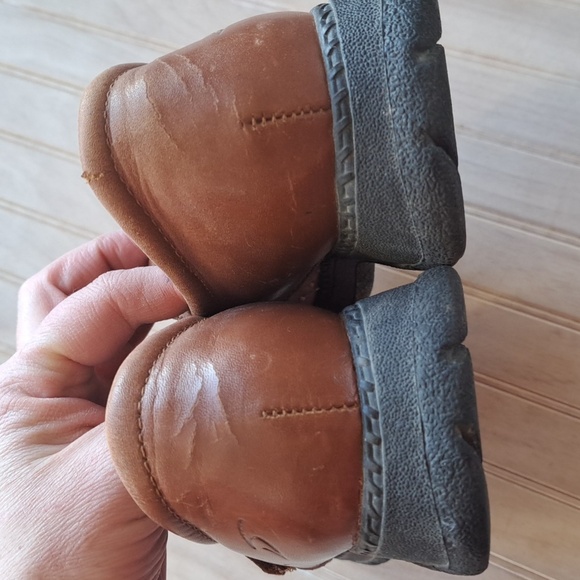 Dr. Scholl's Brown Leather Clara Slip-On Double Air Pillo Comfort Flats Loafer - Picture 3 of 11